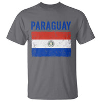 Vintage Paraguay Flag Distressed Paraguayan Pride Patriotic Soccer Fan Graphic T Shirt