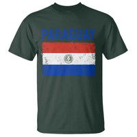 Vintage Paraguay Flag Distressed Paraguayan Pride Patriotic Soccer Fan Graphic T Shirt