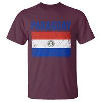 Vintage Paraguay Flag Distressed Paraguayan Pride Patriotic Soccer Fan Graphic T Shirt