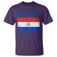 Vintage Paraguay Flag Distressed Paraguayan Pride Patriotic Soccer Fan Graphic T Shirt