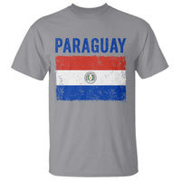 Vintage Paraguay Flag Distressed Paraguayan Pride Patriotic Soccer Fan Graphic T Shirt