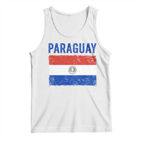 Vintage Paraguay Flag Distressed Paraguayan Pride Patriotic Soccer Fan Graphic Tank Top