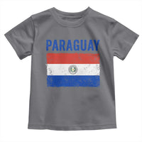 Vintage Paraguay Flag Distressed Paraguayan Pride Patriotic Soccer Fan Graphic Toddler T Shirt