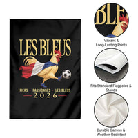 Les Bleus 2026 France Soccer Garden Flag Rooster Wearing French Flag Patriotic Football Fan Graphic