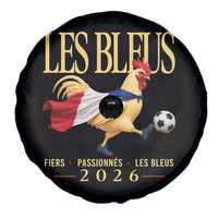 Les Bleus 2026 France Soccer Spare Tire Cover Rooster Wearing French Flag Patriotic Football Fan Graphic