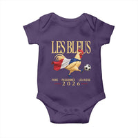 Les Bleus 2026 France Soccer Baby Onesie Rooster Wearing French Flag Patriotic Football Fan Graphic