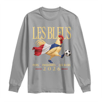 Les Bleus 2026 France Soccer Long Sleeve Shirt Rooster Wearing French Flag Patriotic Football Fan Graphic