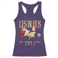 Les Bleus 2026 France Soccer Racerback Tank Top Rooster Wearing French Flag Patriotic Football Fan Graphic