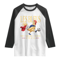 Les Bleus 2026 France Soccer Raglan Shirt Rooster Wearing French Flag Patriotic Football Fan Graphic