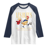 Les Bleus 2026 France Soccer Raglan Shirt Rooster Wearing French Flag Patriotic Football Fan Graphic