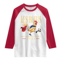 Les Bleus 2026 France Soccer Raglan Shirt Rooster Wearing French Flag Patriotic Football Fan Graphic