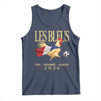 Les Bleus 2026 France Soccer Tank Top Rooster Wearing French Flag Patriotic Football Fan Graphic