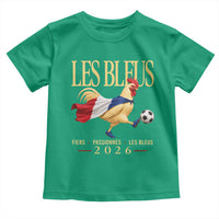 Les Bleus 2026 France Soccer Toddler T Shirt Rooster Wearing French Flag Patriotic Football Fan Graphic