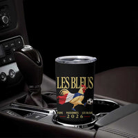 Les Bleus 2026 France Soccer Tumbler Cup Rooster Wearing French Flag Patriotic Football Fan Graphic