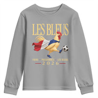 Les Bleus 2026 France Soccer Youth Sweatshirt Rooster Wearing French Flag Patriotic Football Fan Graphic