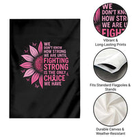 Breast Cancer Garden Flag Pink Ribbon Being Strong Quote Support Gift - Wonder Print Shop