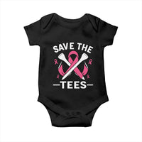 Breast Cancer Awareness Pink Ribbon Golf Baby Onesie Funny Save The Tees - Wonder Print Shop