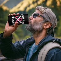 Breast Cancer Awareness Pink Ribbon Golf 4 in 1 Can Cooler Tumbler Funny Save The Tees - Wonder Print Shop