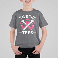Breast Cancer Awareness Pink Ribbon Golf T Shirt For Kid Funny Save The Tees - Wonder Print Shop