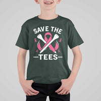 Breast Cancer Awareness Pink Ribbon Golf T Shirt For Kid Funny Save The Tees - Wonder Print Shop