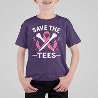 Breast Cancer Awareness Pink Ribbon Golf T Shirt For Kid Funny Save The Tees - Wonder Print Shop