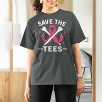 Breast Cancer Awareness Pink Ribbon Golf T Shirt For Women Funny Save The Tees - Wonder Print Shop