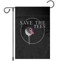 Breast Cancer Awareness Golf Garden Flag Pink Ribbon Save The Tees Fundraiser Team - Wonder Print Shop