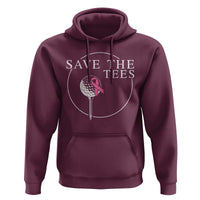 Breast Cancer Awareness Golf Hoodie Pink Ribbon Save The Tees Fundraiser Team - Wonder Print Shop