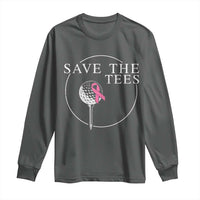 Breast Cancer Awareness Golf Long Sleeve Shirt Pink Ribbon Save The Tees Fundraiser Team - Wonder Print Shop