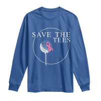 Breast Cancer Awareness Golf Long Sleeve Shirt Pink Ribbon Save The Tees Fundraiser Team - Wonder Print Shop