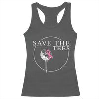 Breast Cancer Awareness Golf Racerback Tank Top Pink Ribbon Save The Tees Fundraiser Team - Wonder Print Shop