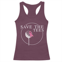 Breast Cancer Awareness Golf Racerback Tank Top Pink Ribbon Save The Tees Fundraiser Team - Wonder Print Shop