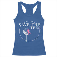 Breast Cancer Awareness Golf Racerback Tank Top Pink Ribbon Save The Tees Fundraiser Team - Wonder Print Shop