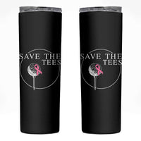 Breast Cancer Awareness Golf Skinny Tumbler Pink Ribbon Save The Tees Fundraiser Team - Wonder Print Shop