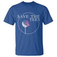 Breast Cancer Awareness Golf T Shirt Pink Ribbon Save The Tees Fundraiser Team - Wonder Print Shop