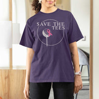 Breast Cancer Awareness Golf T Shirt For Women Pink Ribbon Save The Tees Fundraiser Team - Wonder Print Shop