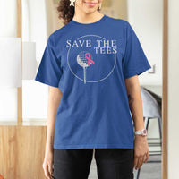 Breast Cancer Awareness Golf T Shirt For Women Pink Ribbon Save The Tees Fundraiser Team - Wonder Print Shop