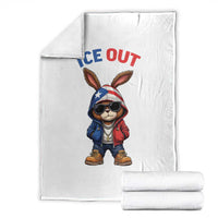 Cool Bunny Ice Out Throw Blanket Puerto Rican Flag Hoodie Outfit Vibes Boricua