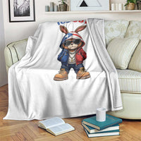 Cool Bunny Ice Out Throw Blanket Puerto Rican Flag Hoodie Outfit Vibes Boricua
