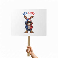 Cool Bunny Ice Out Protest Sign Puerto Rican Flag Hoodie Outfit Vibes Boricua