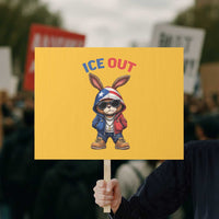 Cool Bunny Ice Out Protest Sign Puerto Rican Flag Hoodie Outfit Vibes Boricua