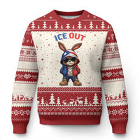 Cool Bunny Ice Out Ugly Christmas Sweater Puerto Rican Flag Hoodie Outfit Vibes Boricua