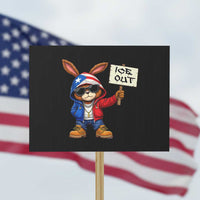 Bunny Ice Out Protest Sign Protest Equality Puerto Rican Flag Hoodie