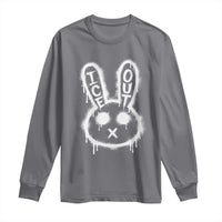 Cool Bunny Ice Out Long Sleeve Shirt Graffiti Style Rabbit FDT Anti Immigration Enforcement