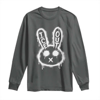 Cool Bunny Ice Out Long Sleeve Shirt Graffiti Style Rabbit FDT Anti Immigration Enforcement