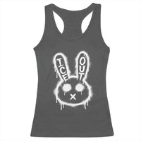 Cool Bunny Ice Out Racerback Tank Top Graffiti Style Rabbit FDT Anti Immigration Enforcement
