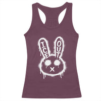 Cool Bunny Ice Out Racerback Tank Top Graffiti Style Rabbit FDT Anti Immigration Enforcement