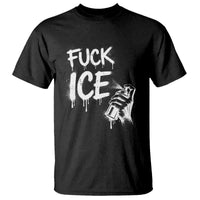Fck Ice T Shirt Vintage Graffiti No Human is Illegal