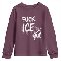 Fck Ice Youth Sweatshirt Vintage Graffiti No Human is Illegal