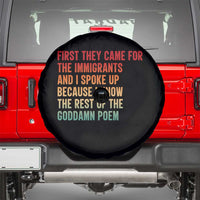 First They Came For The Immigrants Spare Tire Cover Retro Human Rights Protest